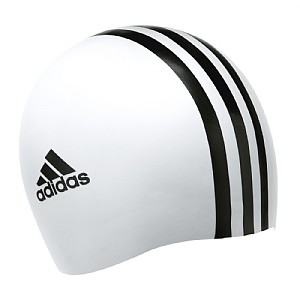 Bonnet de bain Adidas blanc en silicone