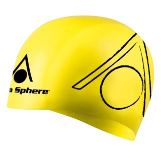 Bonnet de natation jaune Tri Cap Aquasphere